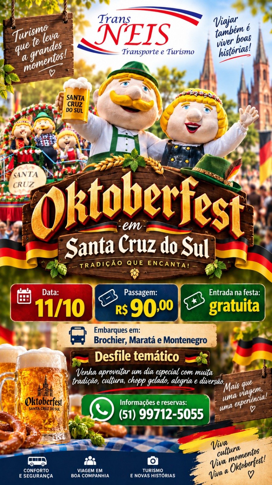 Flyer da viagem OKTOBERFEST SANTA CRUZ DO SUL